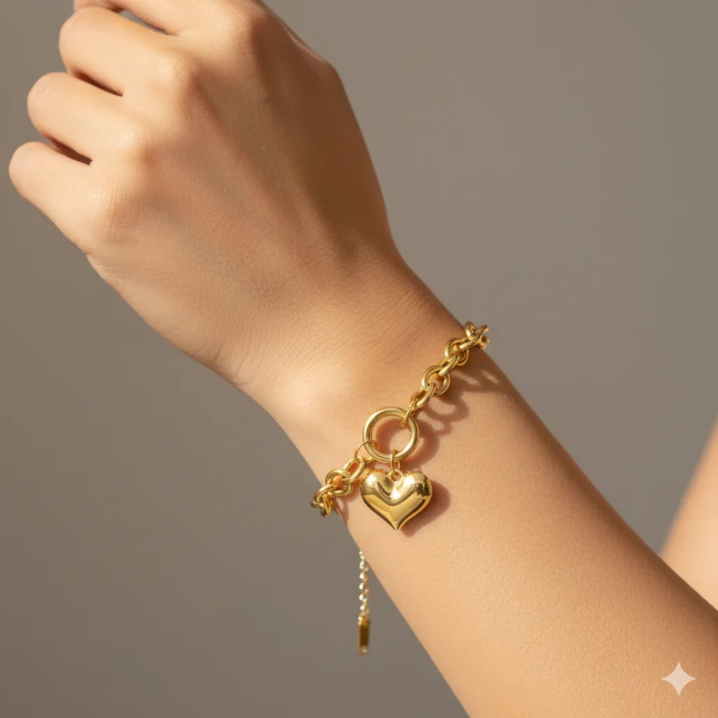 heart chain bracelet